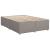 Pat box spring cu saltea, gri taupe, 140x200 cm, textil GartenMobel Dekor