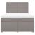 Pat box spring cu saltea, gri taupe, 140x200 cm, textil GartenMobel Dekor