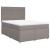 Pat box spring cu saltea, gri taupe, 140x200 cm, textil GartenMobel Dekor