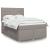 Pat box spring cu saltea, gri taupe, 140x200 cm, textil GartenMobel Dekor