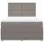 Pat box spring cu saltea, gri taupe, 140x200 cm, textil GartenMobel Dekor