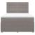 Pat box spring cu saltea, gri taupe, 140x200 cm, textil GartenMobel Dekor