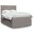 Pat box spring cu saltea, gri taupe, 140x200 cm, textil GartenMobel Dekor