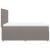 Pat box spring cu saltea, gri taupe, 140x200 cm, textil GartenMobel Dekor