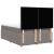 Pat box spring cu saltea, gri taupe, 140x200 cm, textil GartenMobel Dekor
