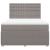 Pat box spring cu saltea, gri taupe, 140x200 cm, textil GartenMobel Dekor