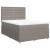 Pat box spring cu saltea, gri taupe, 140x200 cm, textil GartenMobel Dekor