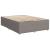 Pat box spring cu saltea, gri taupe, 140x200 cm, textil GartenMobel Dekor