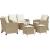 Set canapele de grădină cu perne, 6 piese, bej, poliratan GartenMobel Dekor