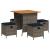 Set mobilier de grădină cu perne, 5 piese, gri, poliratan GartenMobel Dekor