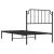 Cadru pat metalic cu tăblie, negru, 90x200 cm GartenMobel Dekor