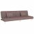 Canapea extensibilă cu 2 locuri, 2 perne, gri taupe, textil GartenMobel Dekor