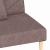 Canapea extensibilă cu 2 locuri, 2 perne, gri taupe, textil GartenMobel Dekor