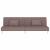 Canapea extensibilă cu 2 locuri, 2 perne, gri taupe, textil GartenMobel Dekor