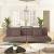 Canapea extensibilă cu 2 locuri, 2 perne, gri taupe, textil GartenMobel Dekor