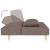 Canapea extensibilă cu 2 locuri, 2 perne, gri taupe, textil GartenMobel Dekor