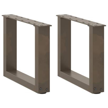 Picioare pentru măsuță cafea în formă U 2 buc Oțel natural Oțel GartenMobel Dekor