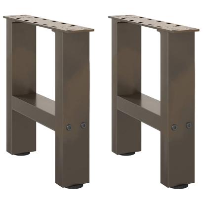 Picioare măsuță de cafea oțel natural 2 buc 30x(30-31) cm oțel GartenMobel Dekor