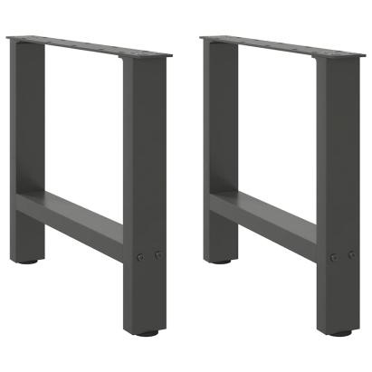 Picioare măsuță de cafea Antracit 2 buc 60x(42-43) cm Oțel GartenMobel Dekor