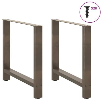 Picioare măsuță de cafea Oțel natural 2 buc 70x(72-73) cm Oțel GartenMobel Dekor