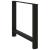 Picioare măsuță de cafea Negru 2 buc 90x(72-73) cm Oțel GartenMobel Dekor