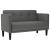 Canapea loveseat, gri închis, 111 cm, textil GartenMobel Dekor