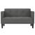 Canapea loveseat, gri închis, 111 cm, textil GartenMobel Dekor