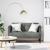 Canapea loveseat, gri închis, 111 cm, textil GartenMobel Dekor