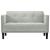 Canapea loveseat, gri deschis, 111 cm, catifea GartenMobel Dekor