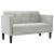 Canapea loveseat, gri deschis, 111 cm, catifea GartenMobel Dekor