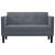 Canapea loveseat, gri închis, 111 cm, catifea GartenMobel Dekor