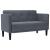 Canapea loveseat, gri închis, 111 cm, catifea GartenMobel Dekor
