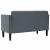 Canapea loveseat, gri închis, 111 cm, catifea GartenMobel Dekor
