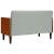 Canapea loveseat cu perne de sustinere gri deschis 110 cm GartenMobel Dekor