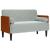 Canapea loveseat cu perne de sustinere gri deschis 110 cm GartenMobel Dekor