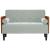 Canapea loveseat cu perne de sustinere gri deschis 110 cm GartenMobel Dekor
