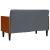 Canapea loveseat cu perne de sustinere gri închis 110cm catifea GartenMobel Dekor