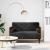 Canapea loveseat cu perne de suport negru 110 cm catifea GartenMobel Dekor