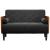 Canapea loveseat cu perne de suport negru 110 cm catifea GartenMobel Dekor