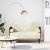 Canapea loveseat cu perne de sustinere crem 110 cm catifea GartenMobel Dekor