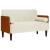 Canapea loveseat cu perne de sustinere crem 110 cm catifea GartenMobel Dekor