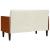 Canapea loveseat cu perne de sustinere crem 110 cm catifea GartenMobel Dekor
