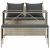 Set mobilier de grădină cu perne, 3 piese,gri deschis,poliratan GartenMobel Dekor