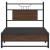 Cadru pat fără saltea, stejar maro 75x190 cm lemn prelucrat GartenMobel Dekor