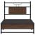 Cadru pat fără saltea stejar maro, 90x200 cm, lemn prelucrat GartenMobel Dekor