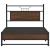 Cadru pat fără saltea stejar maro 100x200 cm lemn prelucrat GartenMobel Dekor