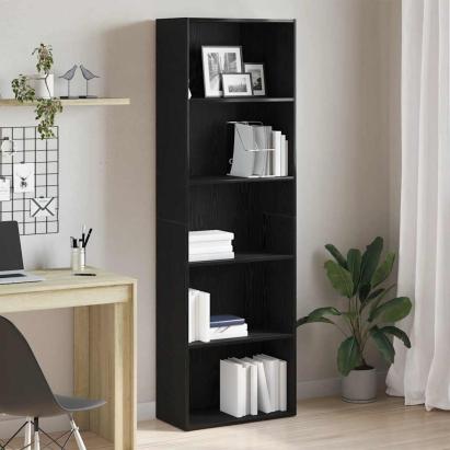 Bibliotecă Stejar negru 60x30x189 cm Lemn prelucrat GartenMobel Dekor