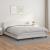 Pat box spring cu saltea, alb, 160x200 cm, piele ecologică GartenMobel Dekor