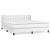 Pat box spring cu saltea, alb, 160x200 cm, piele ecologică GartenMobel Dekor