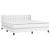 Pat box spring cu saltea, alb, 160x200 cm, piele ecologică GartenMobel Dekor